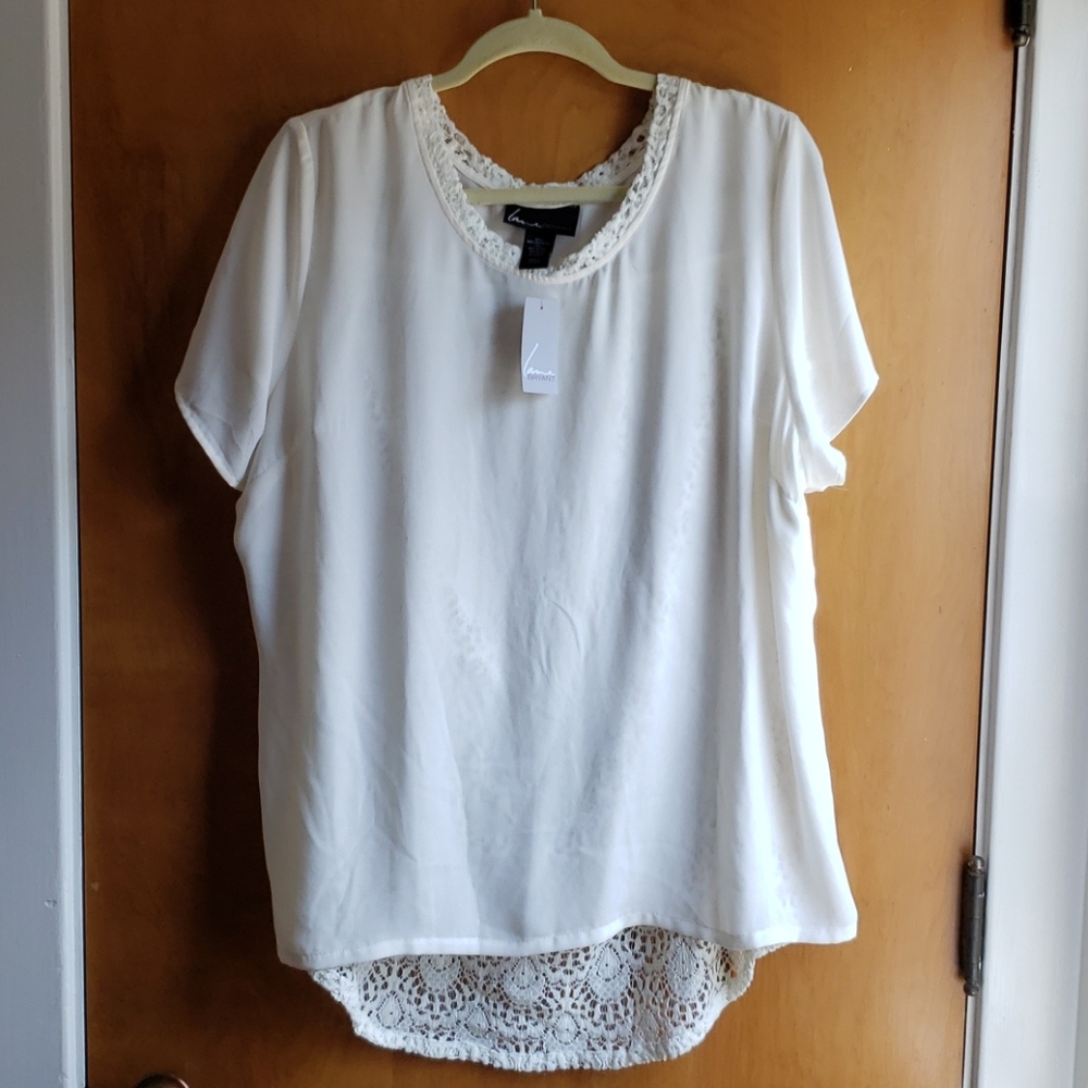 NWT Lane Bryant White Blouse